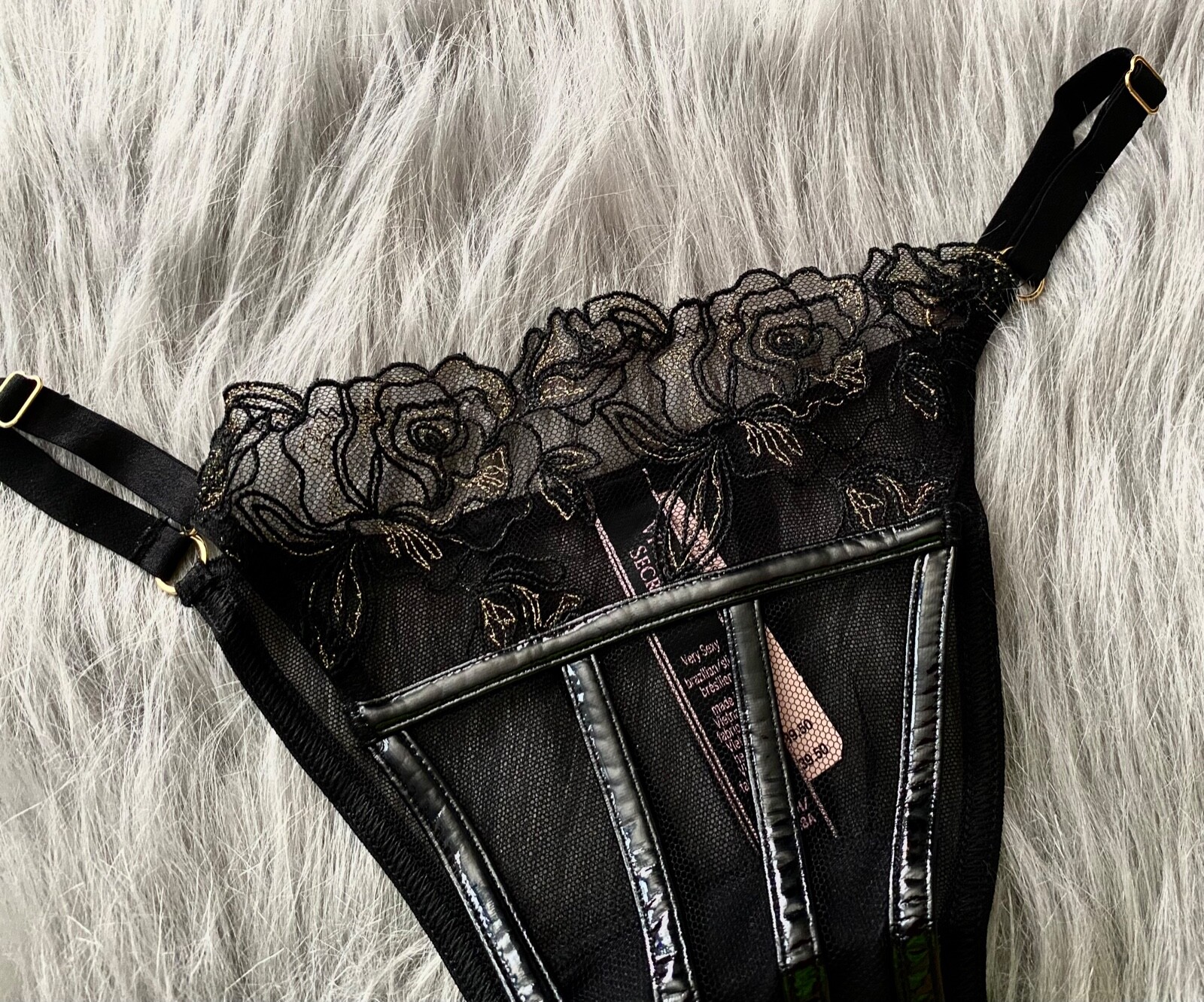 Victoria’s Secret Panty Brazilian Midnight Affair Embroidery Very Sexy S L XL