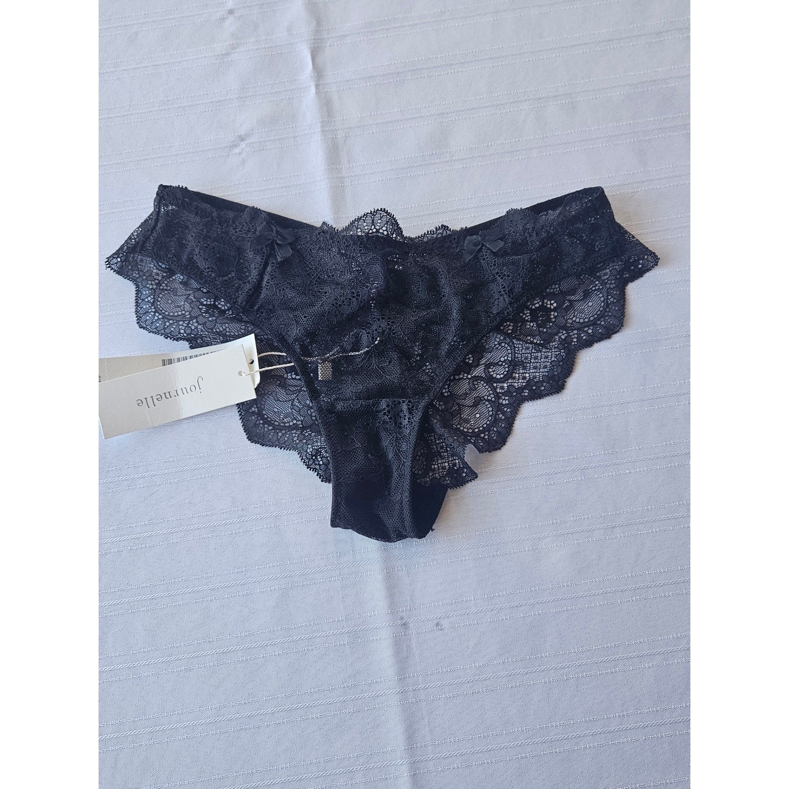 Journelle Dalia Bikini Panties Black Floral Lace Noir JOU-205-01-XS-NOIR NWT XS