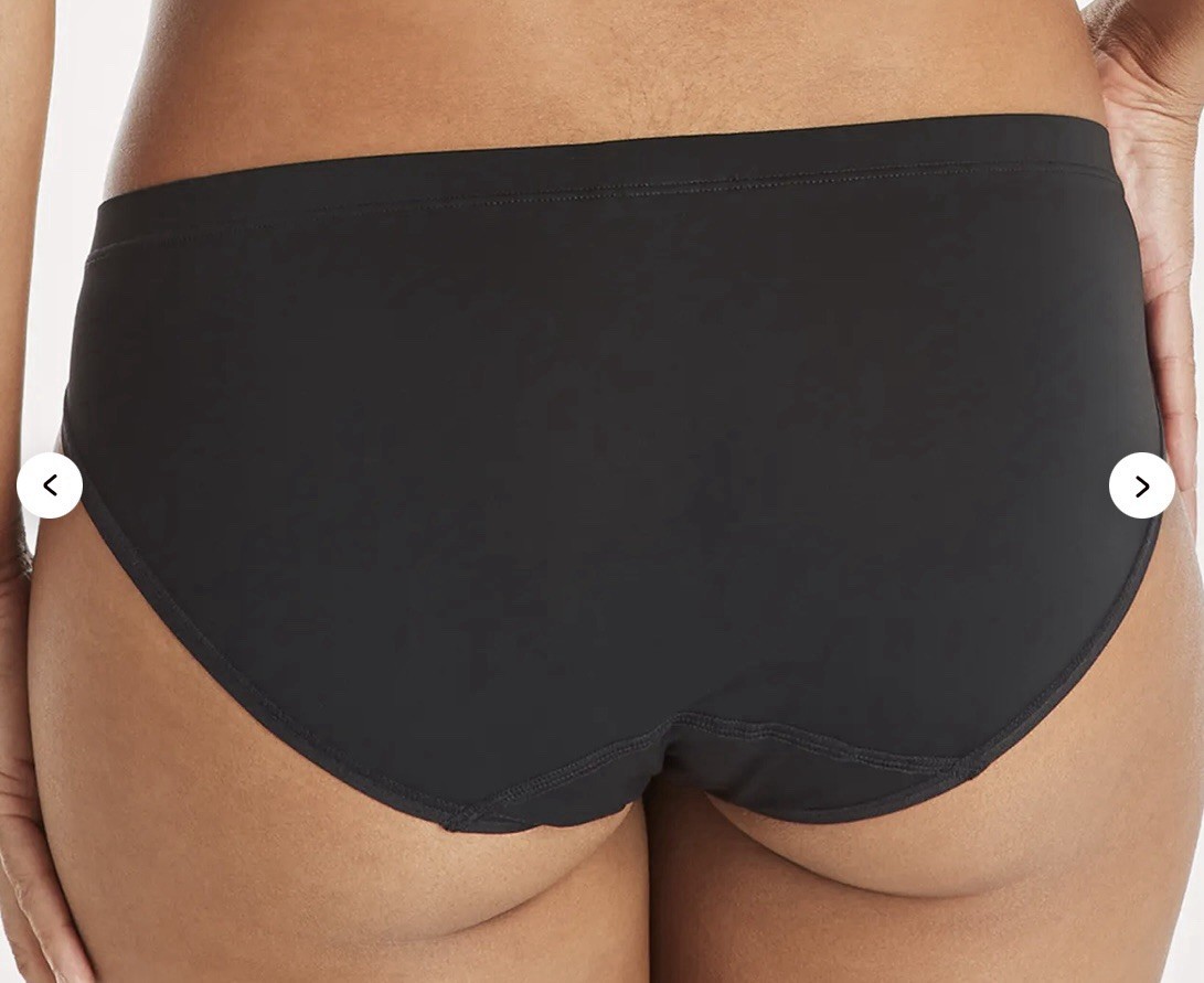 NWT Maidenform Invisible Look BARELY THERE Black Bikini Panty Large 7
