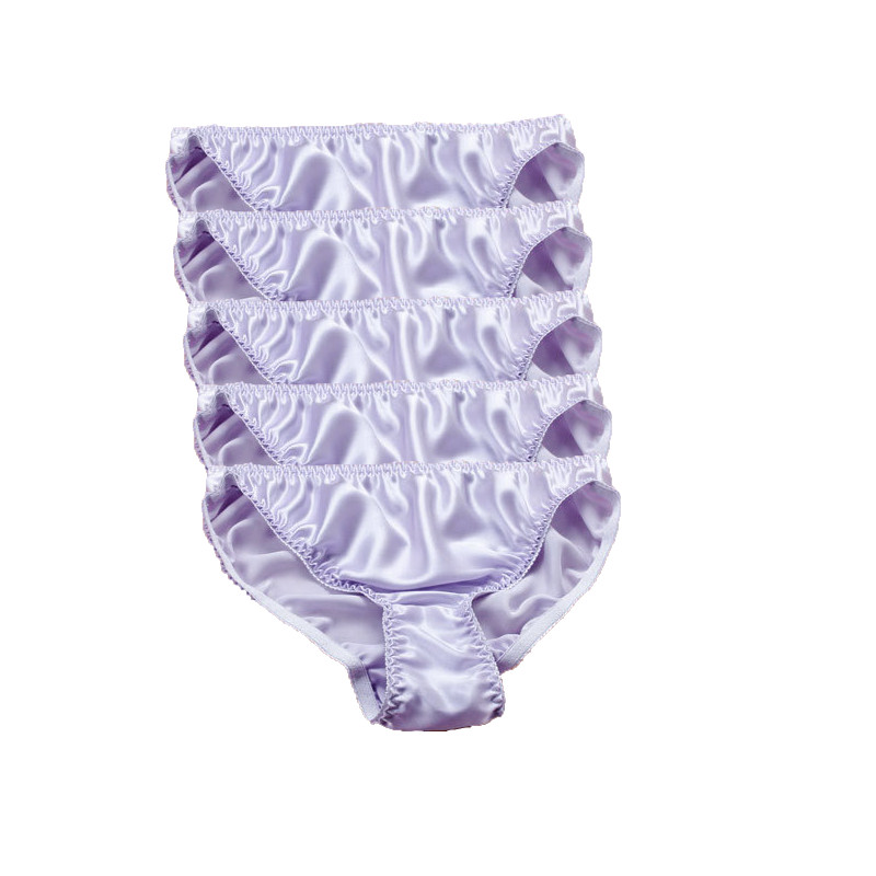 5 Pairs Womens 100% Silk Panties Briefs Underwear Wholesale Lots Nudies Knickers