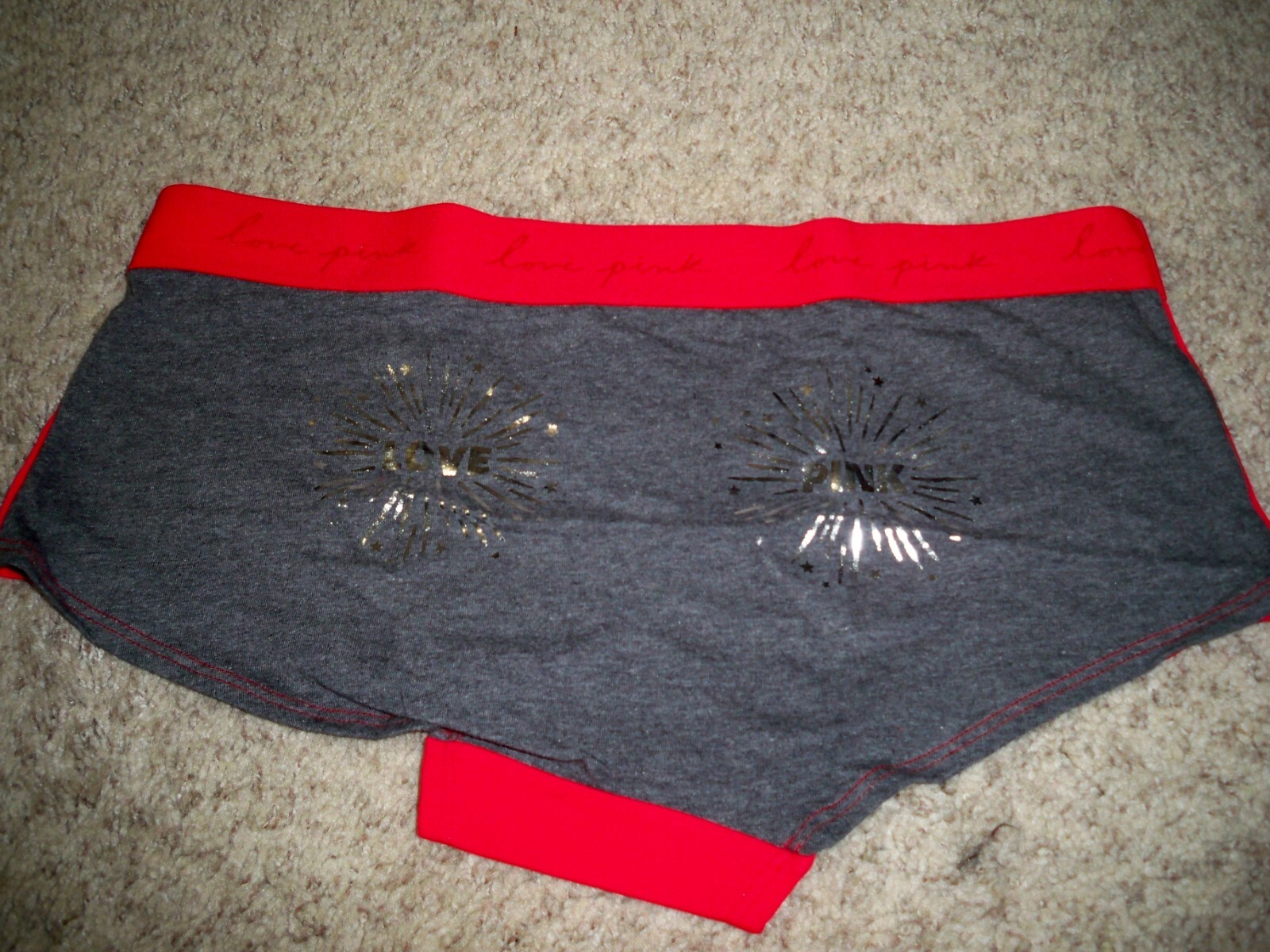 VICTORIAS SECRET BOYSHORT FIREWORKS 4TH OF JULY LARGE NEW