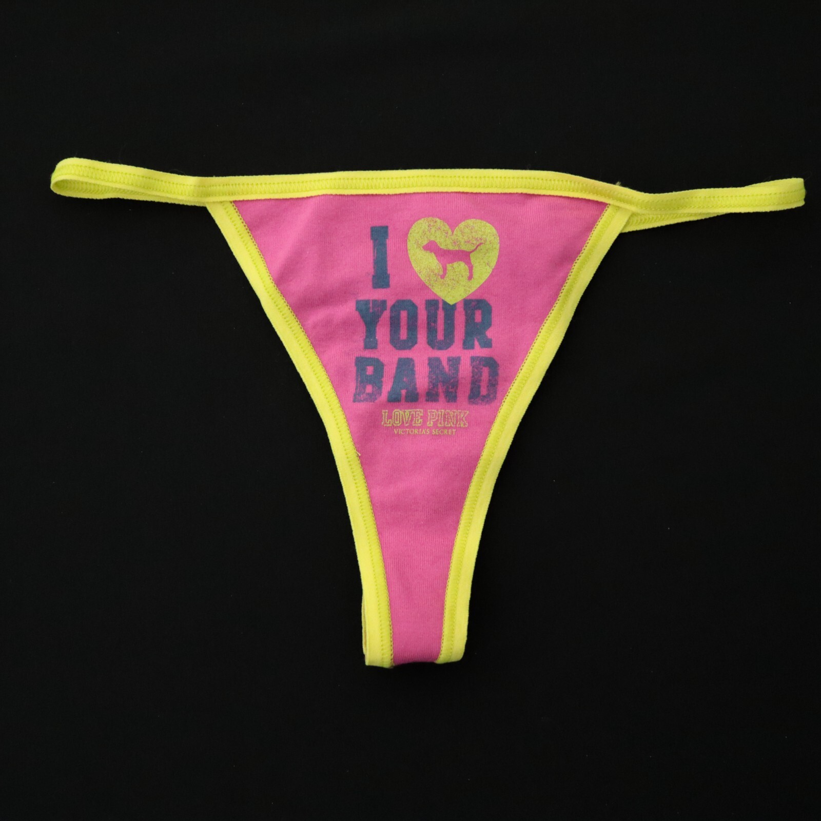 NEW Victoria’s Secret VINTAGE PINK Rare Pattern V-String Thong Panty XS X-SMALL