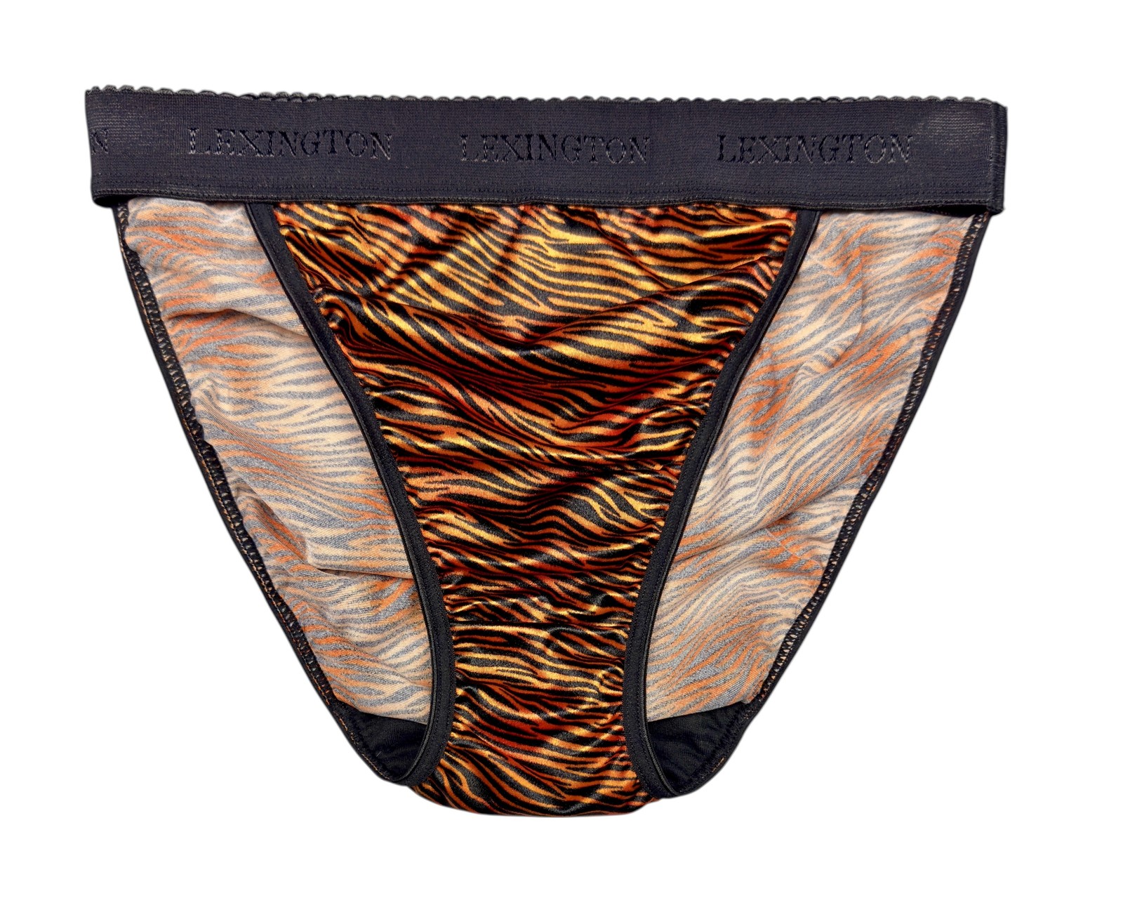 Rio Satin Panty Wide Waistband Tiger Print XL