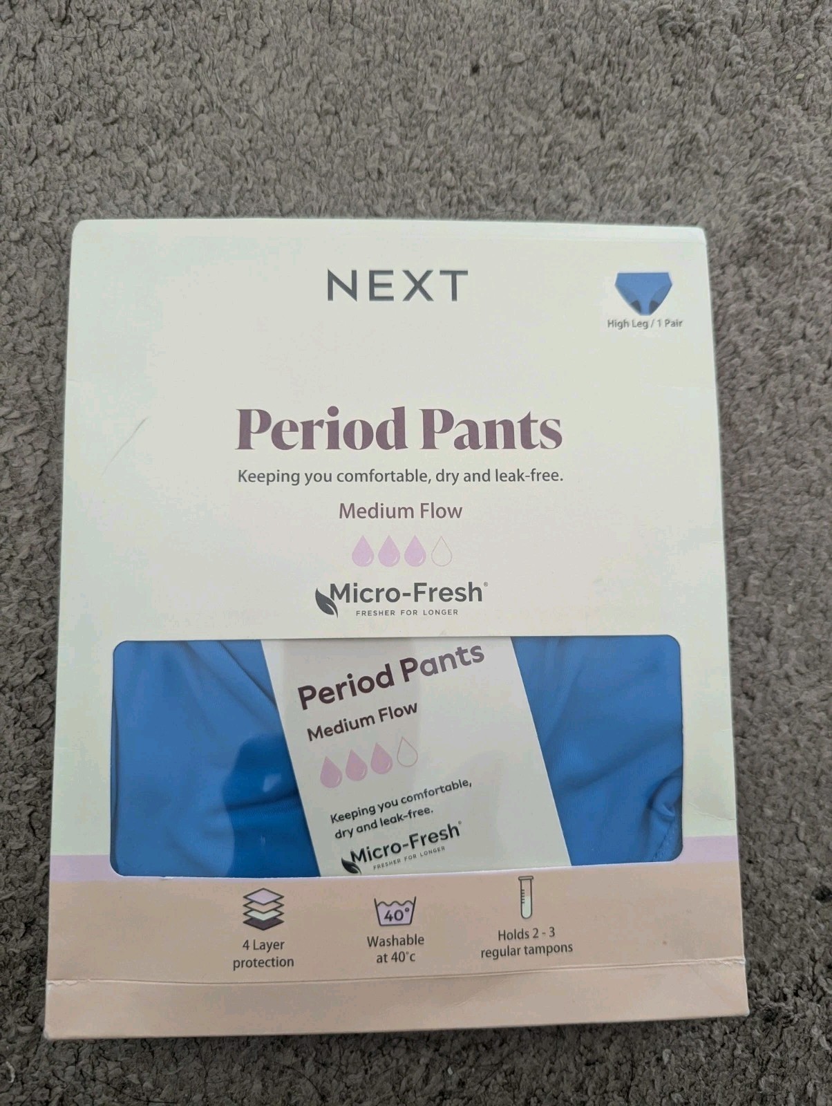 1 X EX STORE PERIOD PANTS MICRO FRESH SIZE UK 16 NEW RRP £11 BARGAIN