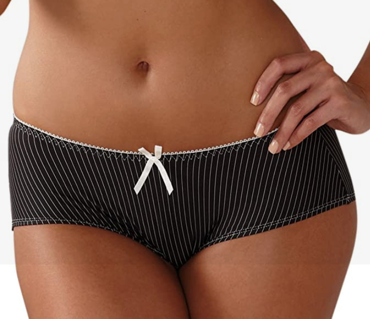 Royce Lauren Black Cream Briefs 8 – 10 Pinstripe Shorts Knickers Pants Underwear