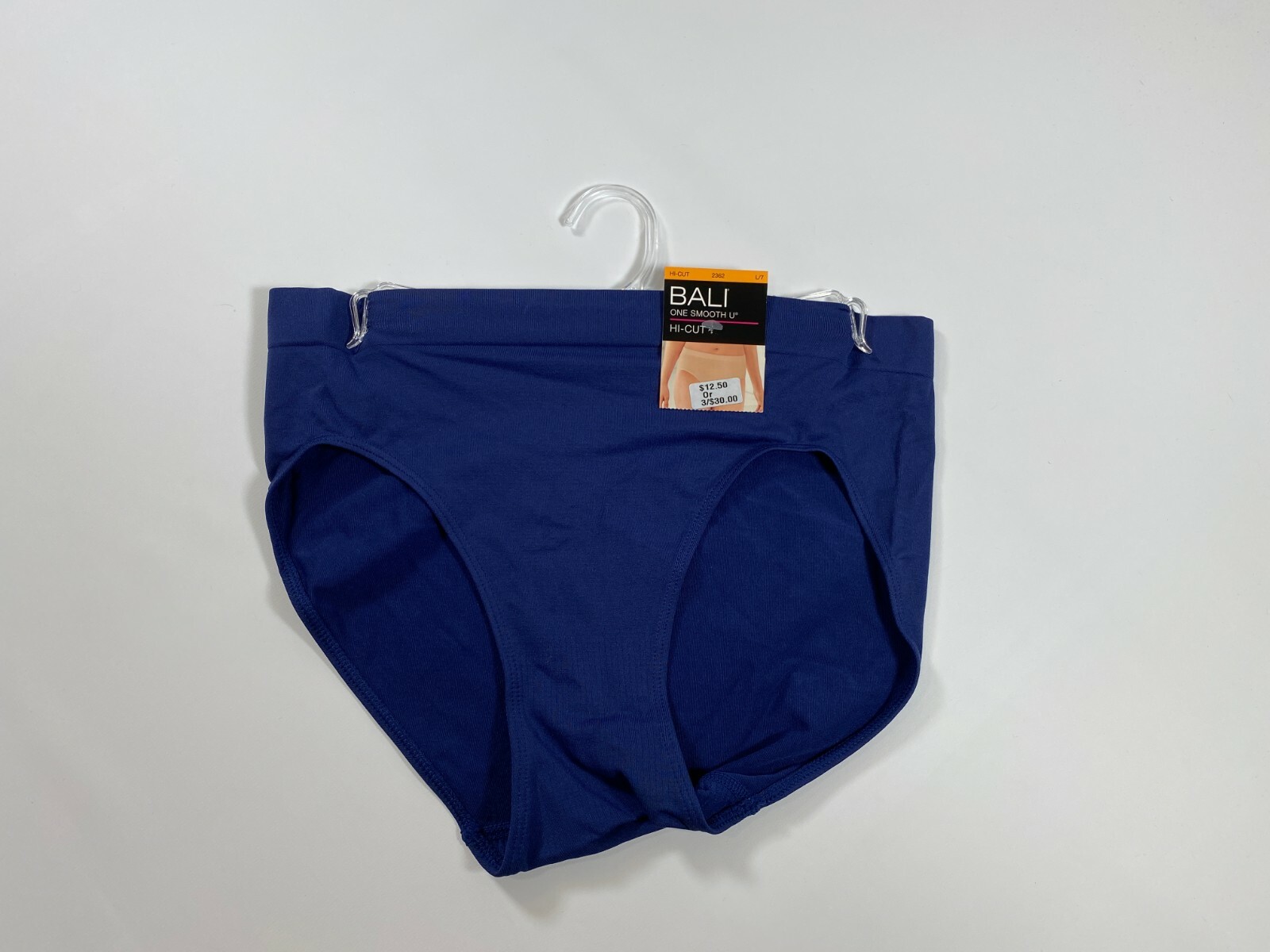Womens Bali Navy One Smooth U Hi-Cut Brief NEW! NWT