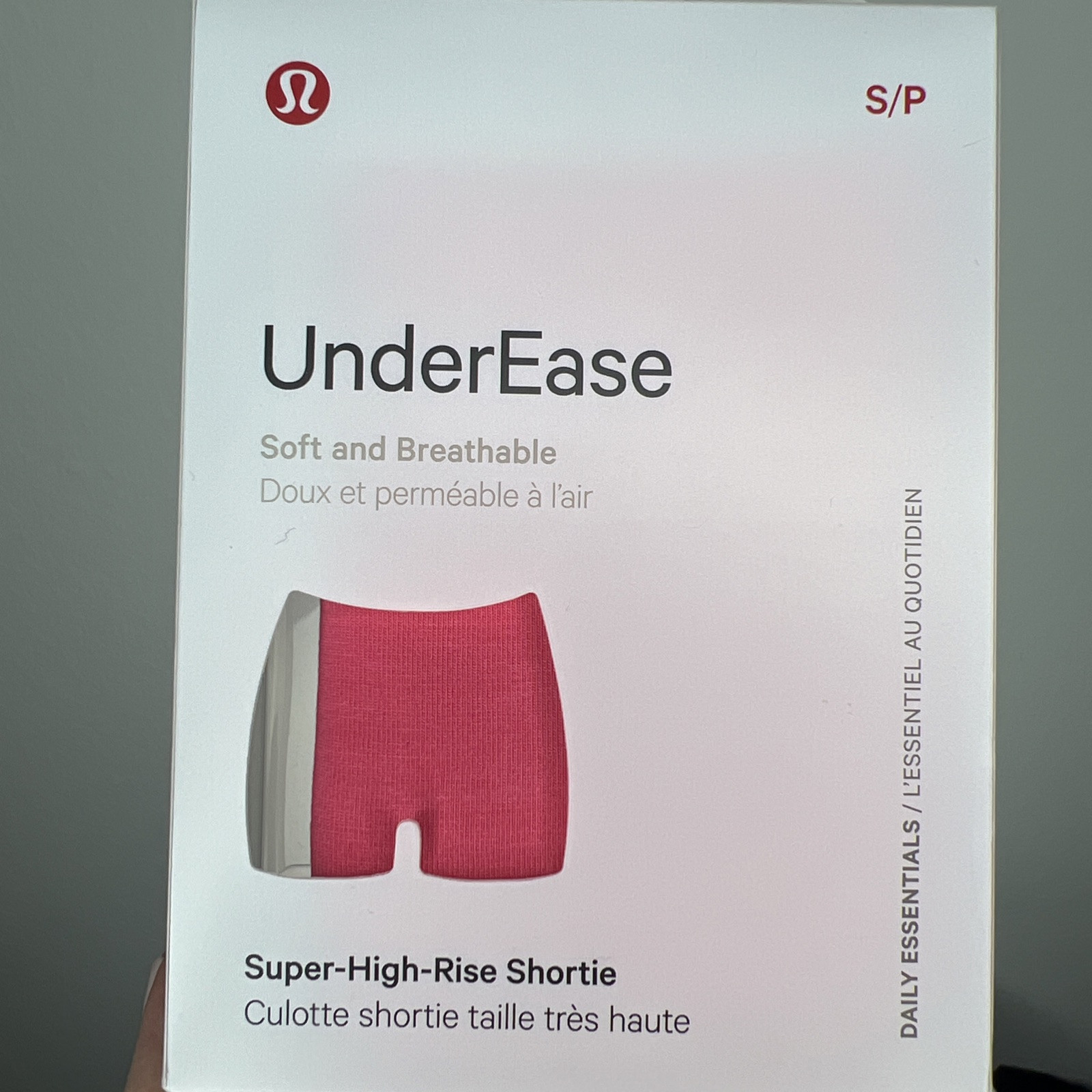Lululemon UnderEase Super High Rise Shortie NWT S M Glaze Pink GLZP Color 5″