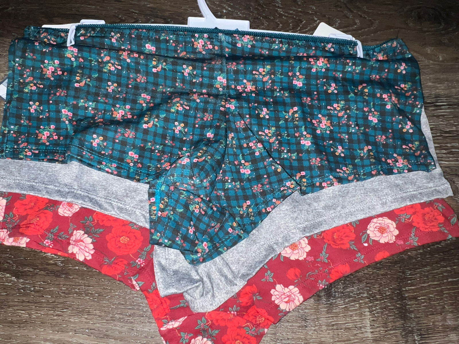Paris Blues 3-Pair Womens Boyshorts Underwear Panties Polyester Blend (B) ~ 1X
