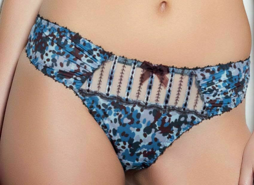 Freya Tara Thong Knickers Twilight Size M 12 14 Blue Brown Purple Camo 4607 New