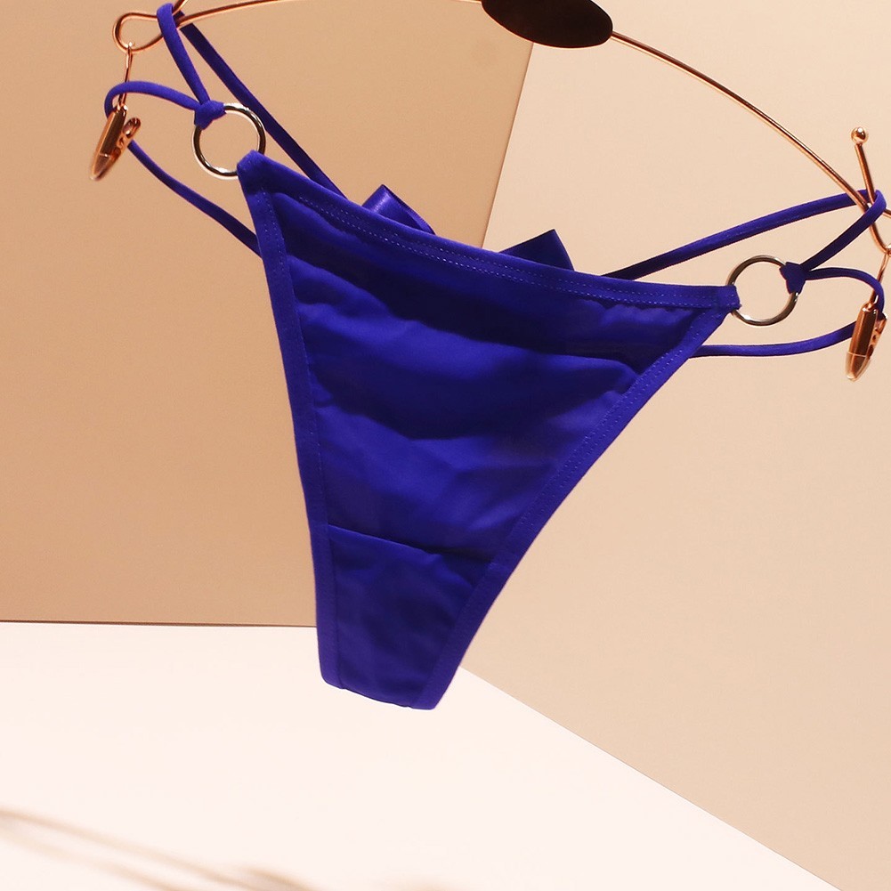 Hollow G String Thong for Women Low Rise Breathable Panties Nylon Spandex Blend