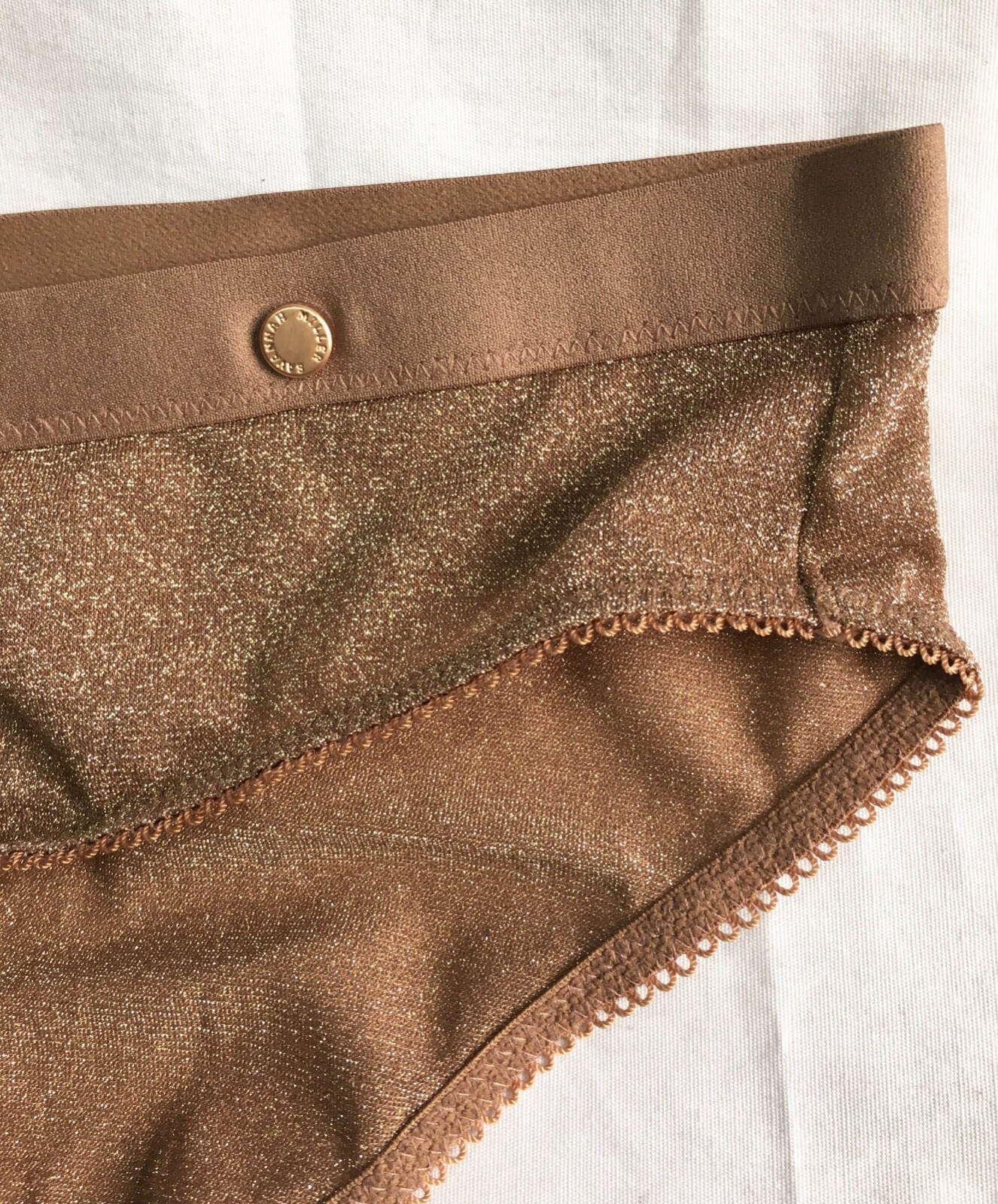 NEXT Savannah Miller x Next Bronze Sparkle Brazillian Briefs/ knickers- size 16