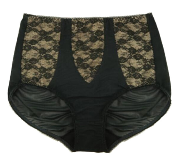 $42 DITA VON TEESE SHEER WITCHERY HI-CUT BRIEFS BLACK/NUDE PANTIES SIZE S