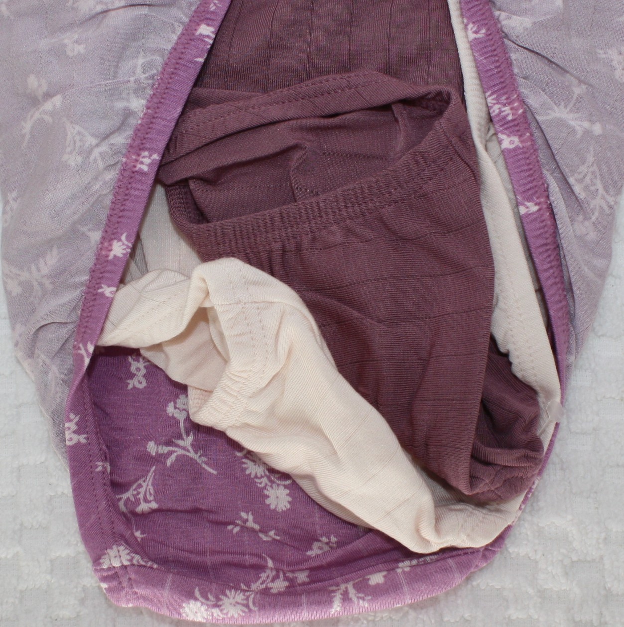 NWT set of 3 JOCKEY 2371 BREATHES and COOLS FRENCH CUT LILAC FLORAL PLUM PEACH
