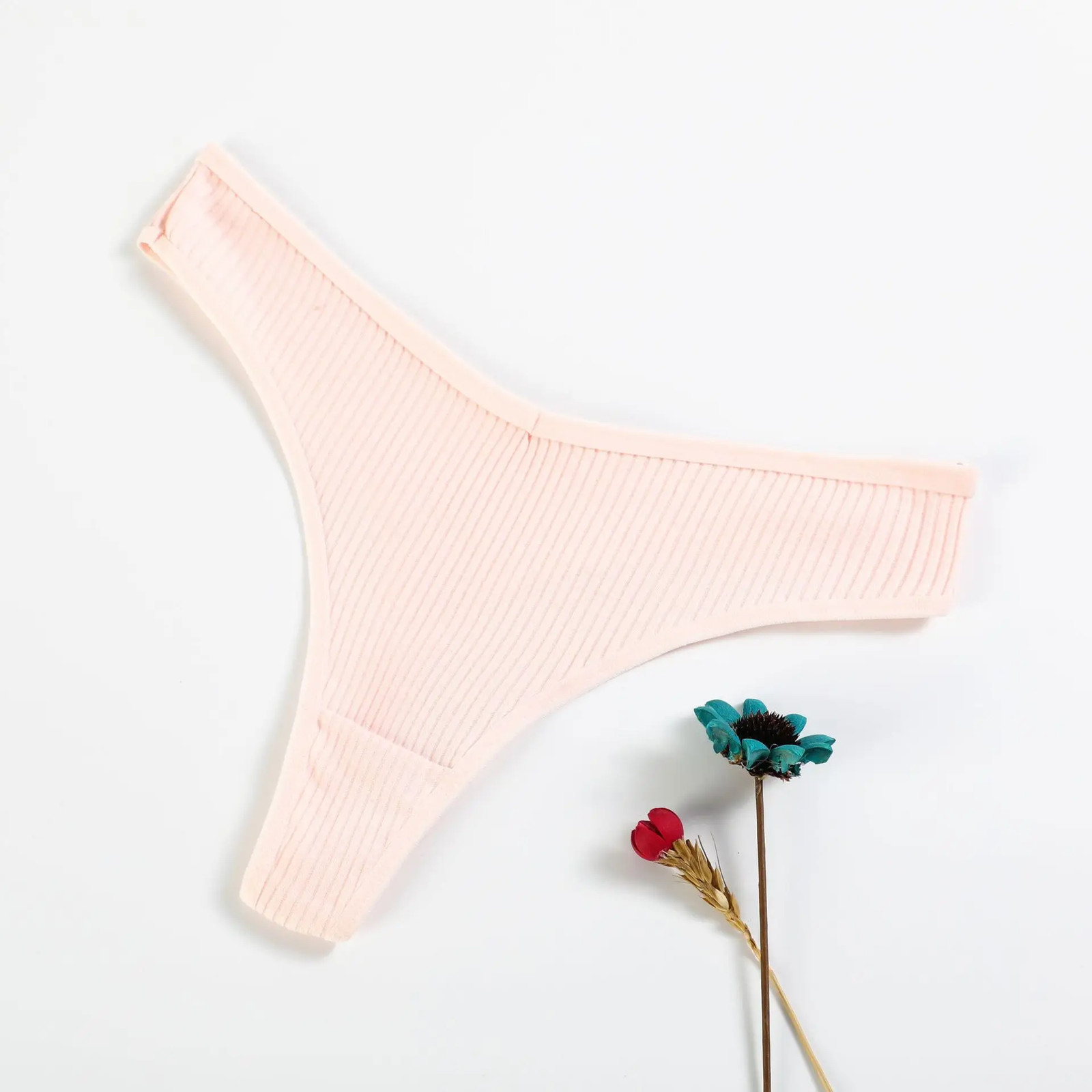 Cotton Thong Panties Low Rise Womens G String Soft Stretch Comfort 10 Pcs