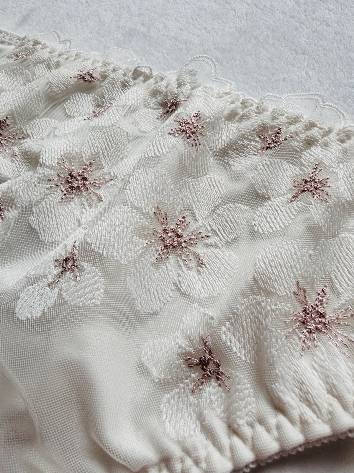 Set Of 2 Pairs US-L/JP-3L Japanese Classic Glittery Floral Embroidery Panties