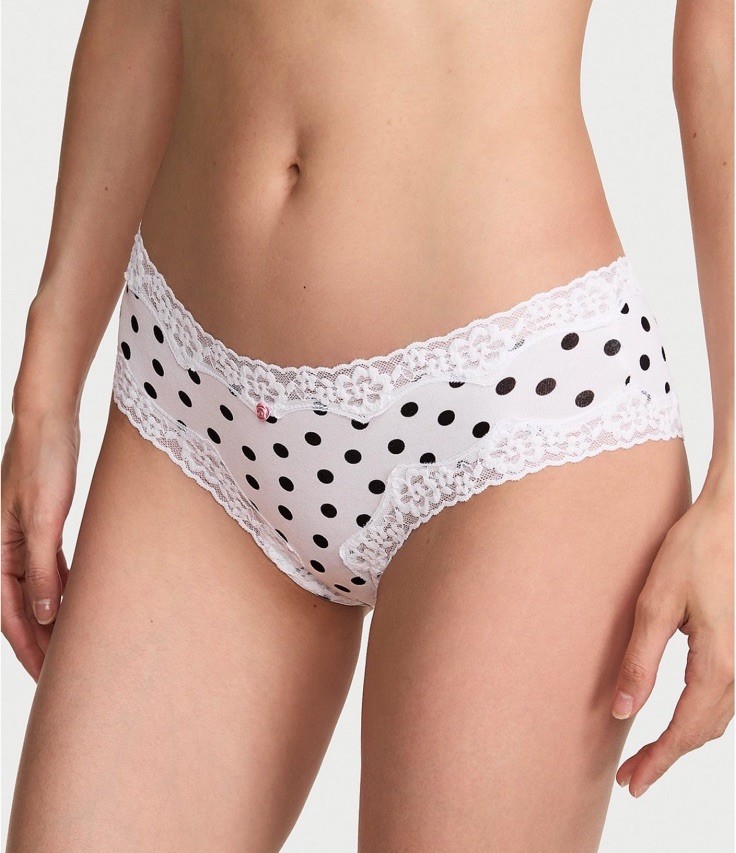 5 Pack Victoria’s Secret sz M Cotton Lace-Waist Cheeky Panties Bundle Lot Set