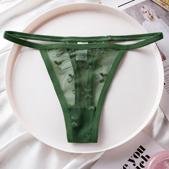 4 Pcs Lot Ladies Womens Sexy Panties Thongs G string See Through Underwear Brief