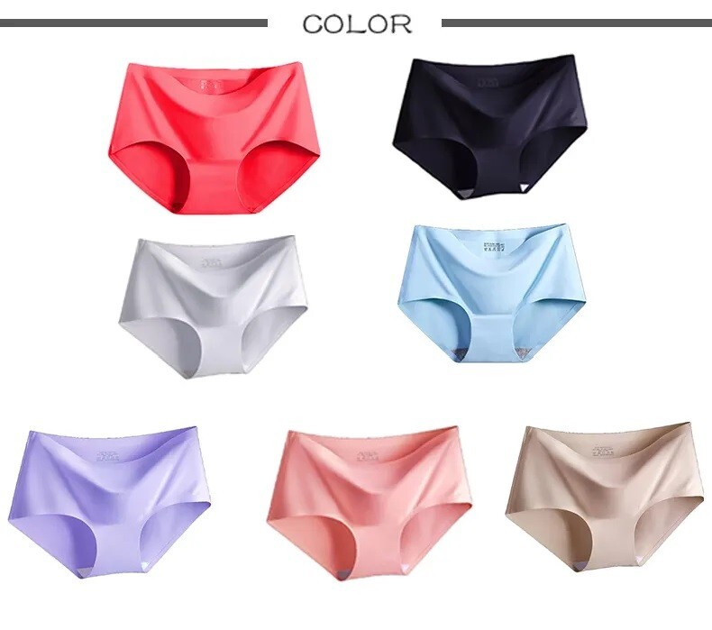Women Panties Briefs Knickers Ladies Seamless Mid Waist Underwear Pack of 3/6