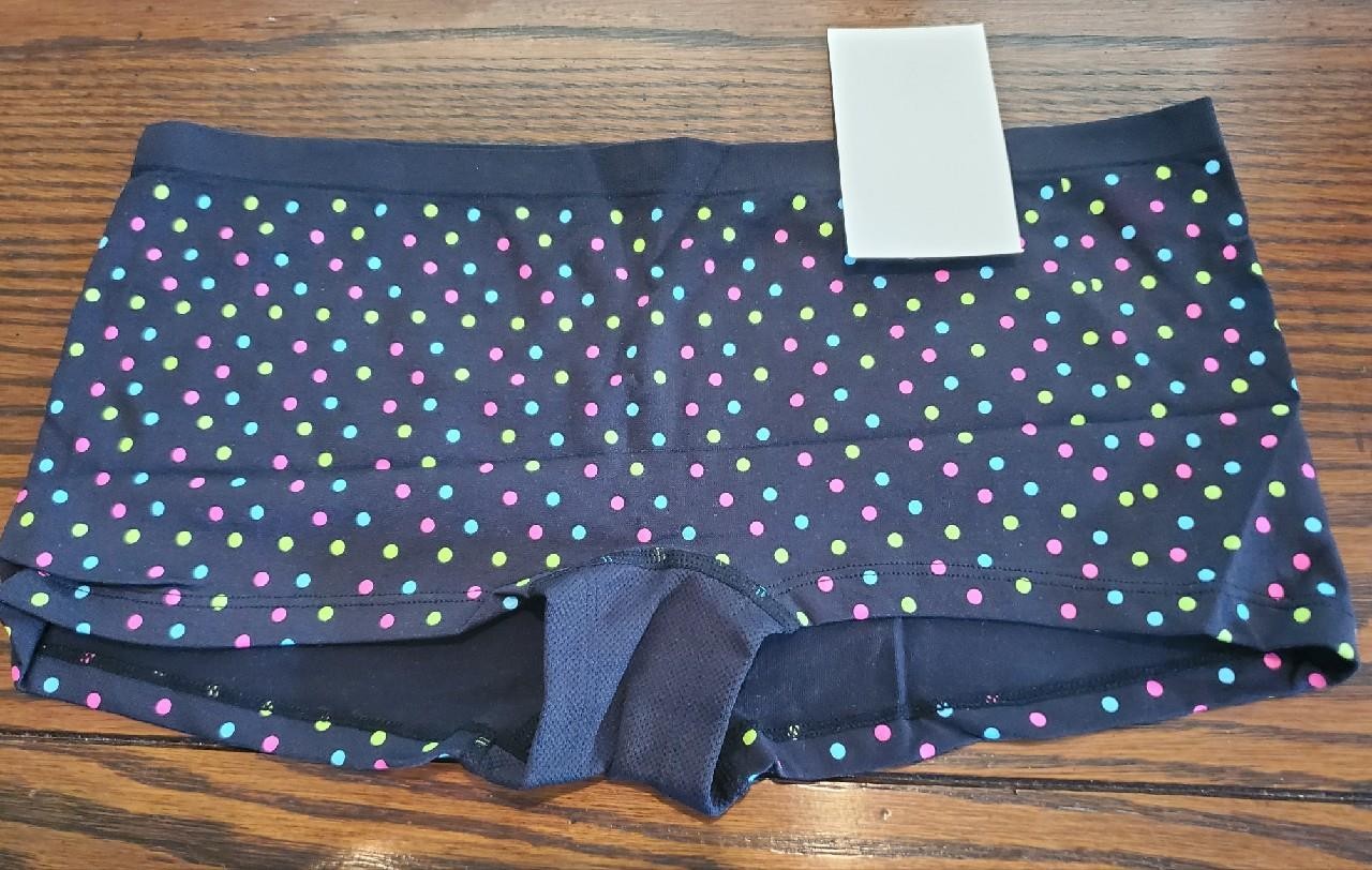 NWT JENNI 90% NYLON 10% SPANDEX BOYSHORT PANTIES 9114435B246 KSCOPE DOT XL