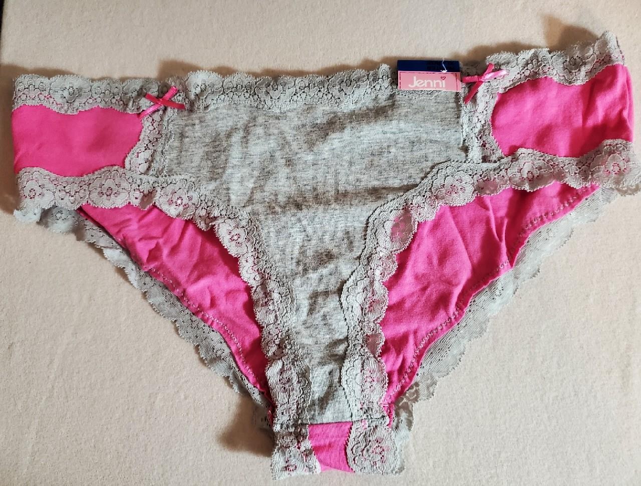 NWT JENNI COTTON SPANDEX HIPSTER PANTIES LACE WAISTBAND ROSE HEATHER917507 XXL