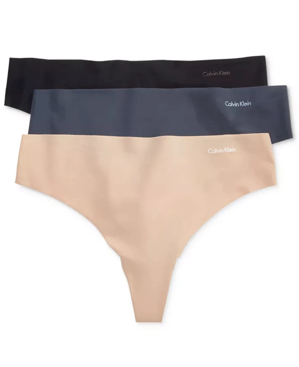 Calvin Klein Invisible 3 Pack Thong Women’s Size L L97753