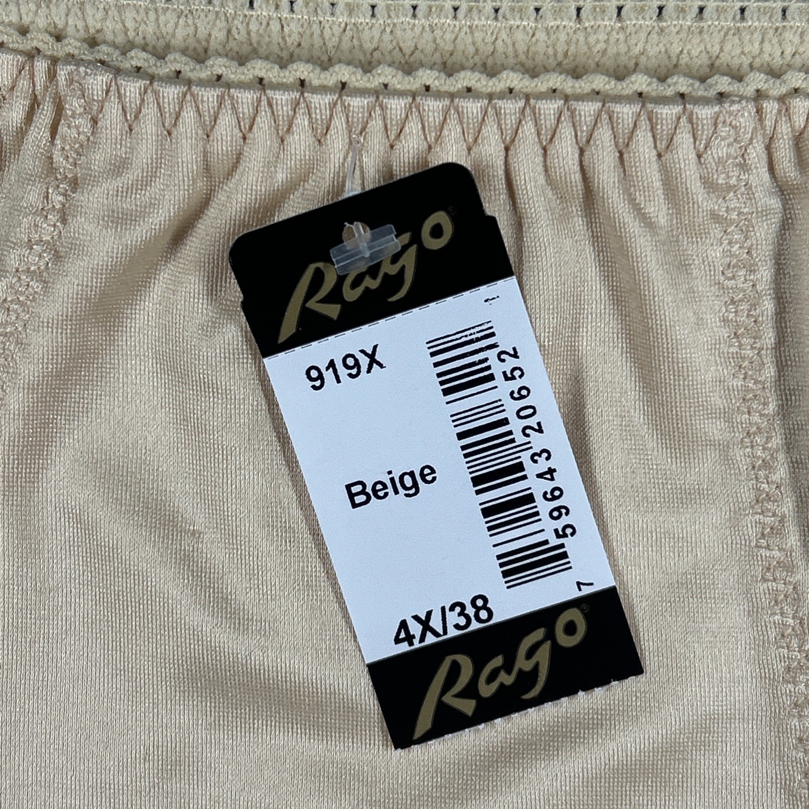RAGO 919X Panty Brief Light Shaping Size 4X/38 NWT Beige
