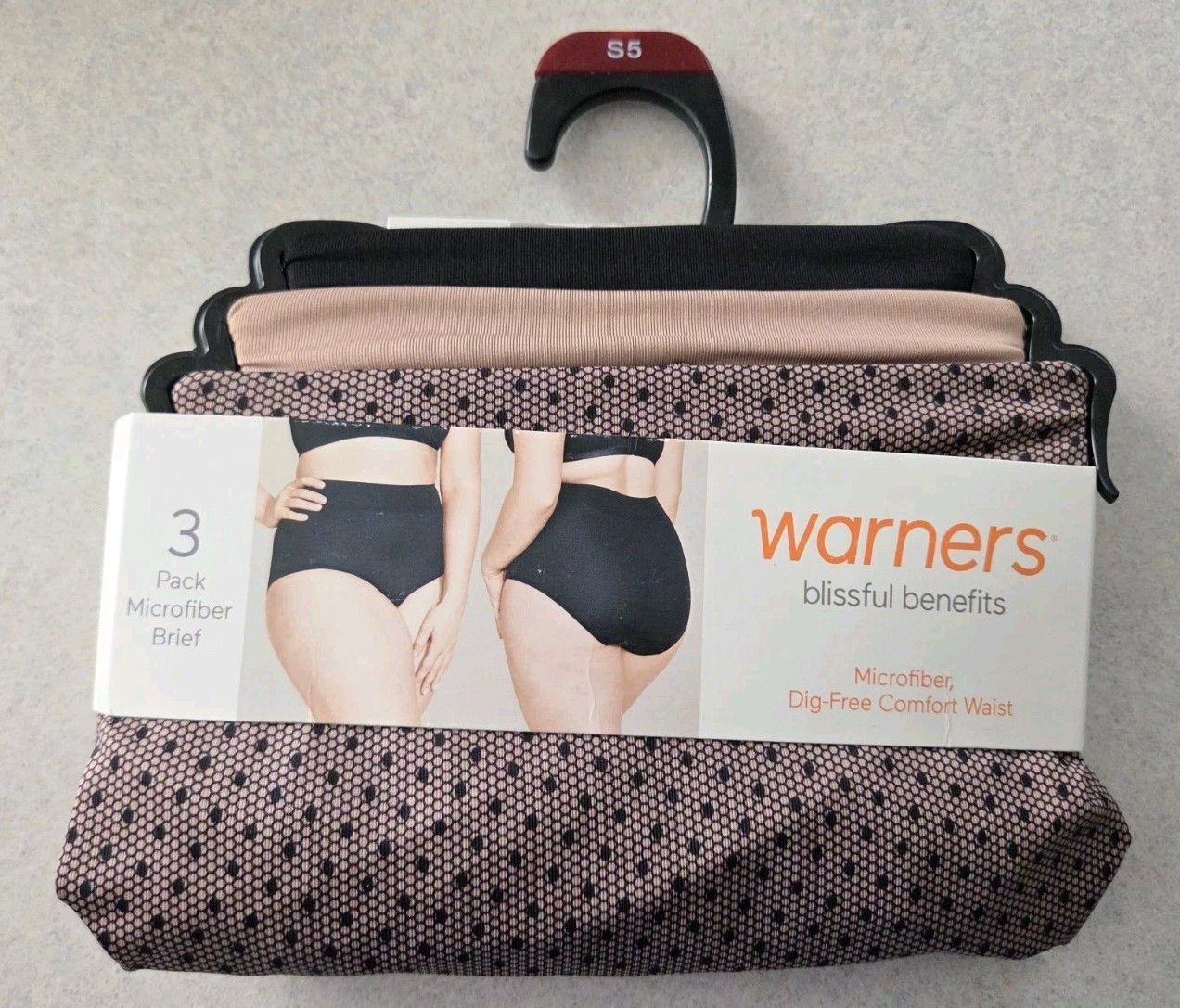 Warners Blissful Benefits SMALL Microfiber Dig Free Comfort Waist Briefs #10726