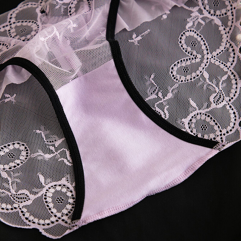 4 Pack Lot Sexy Womens See Through Sheer Panties Underwear Lace Briefs Lingeries