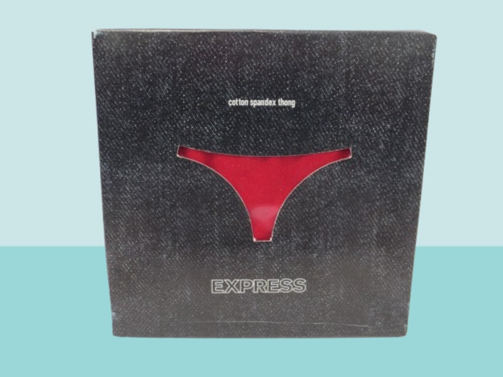 EXPRESS INTIMATES COTTON SPANDEX THONG PANTY RED SIZE SMALL BOXED LOT OF 5