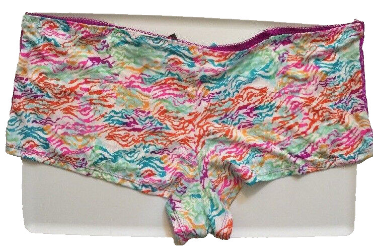 Multi-Colored Hipster Panties Size 3X/10 Flirty Sexy Sheer Fuchsia Lace Sides
