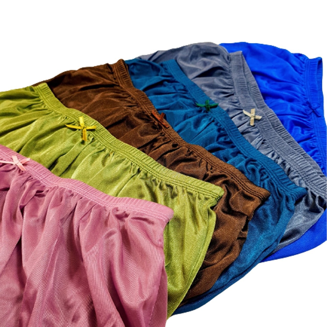 x6 Classic Nylon Silky Underwear Plus Size 2XL High Waisted Panties Briefs Smoot