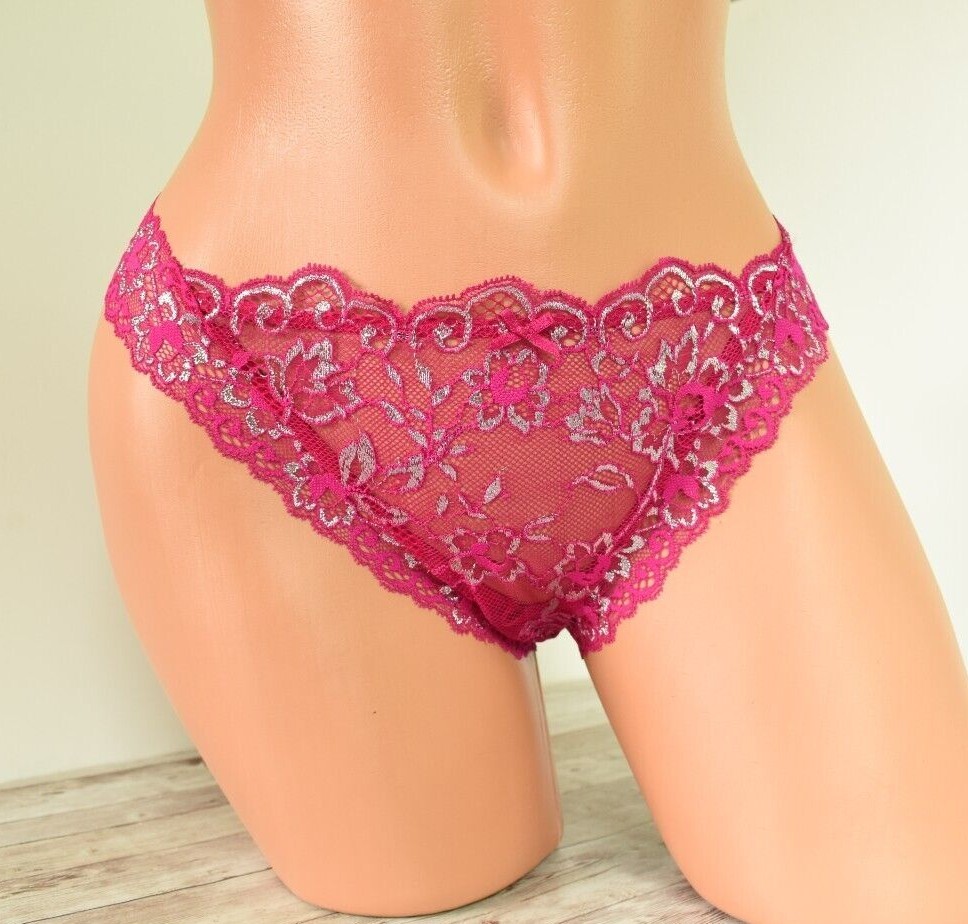 Victoria’s Secret MEDIUM *DREAM ANGELS* ALLURE SHINE LACE THONG *Wicked Rose*