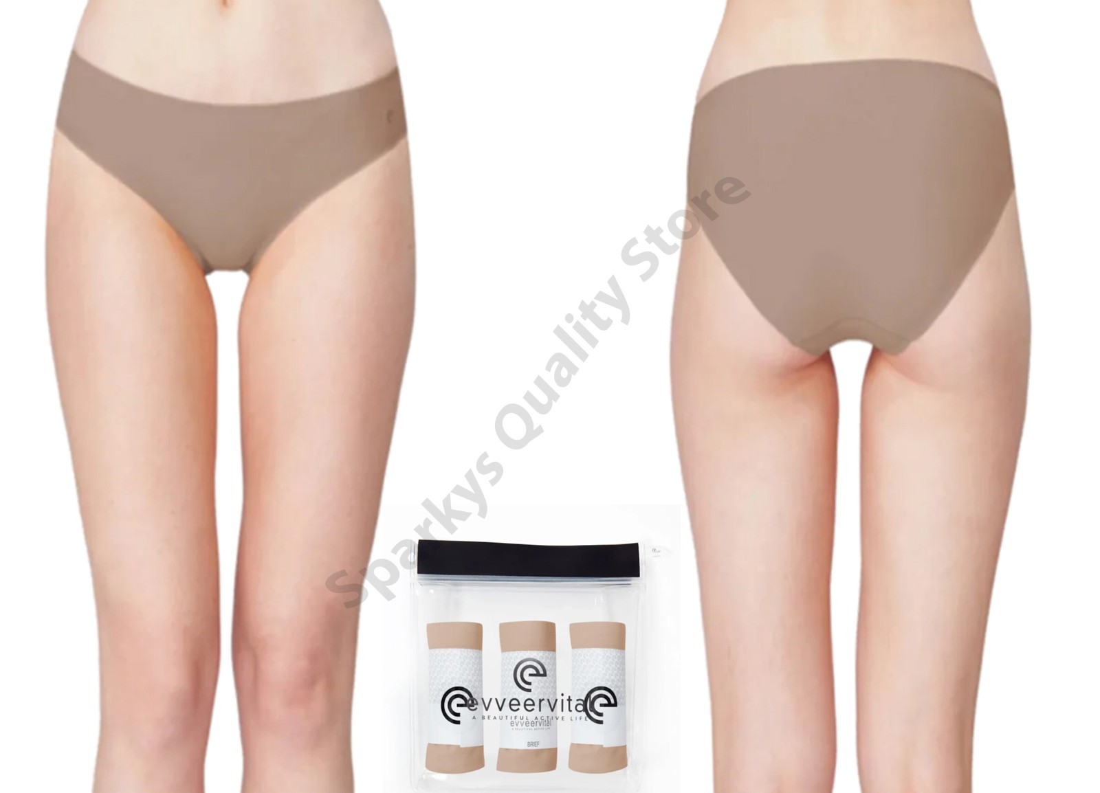 Women’s Evveervital Activewear Gym Sports Briefs £35 3 pack Silky Smooth Stretch