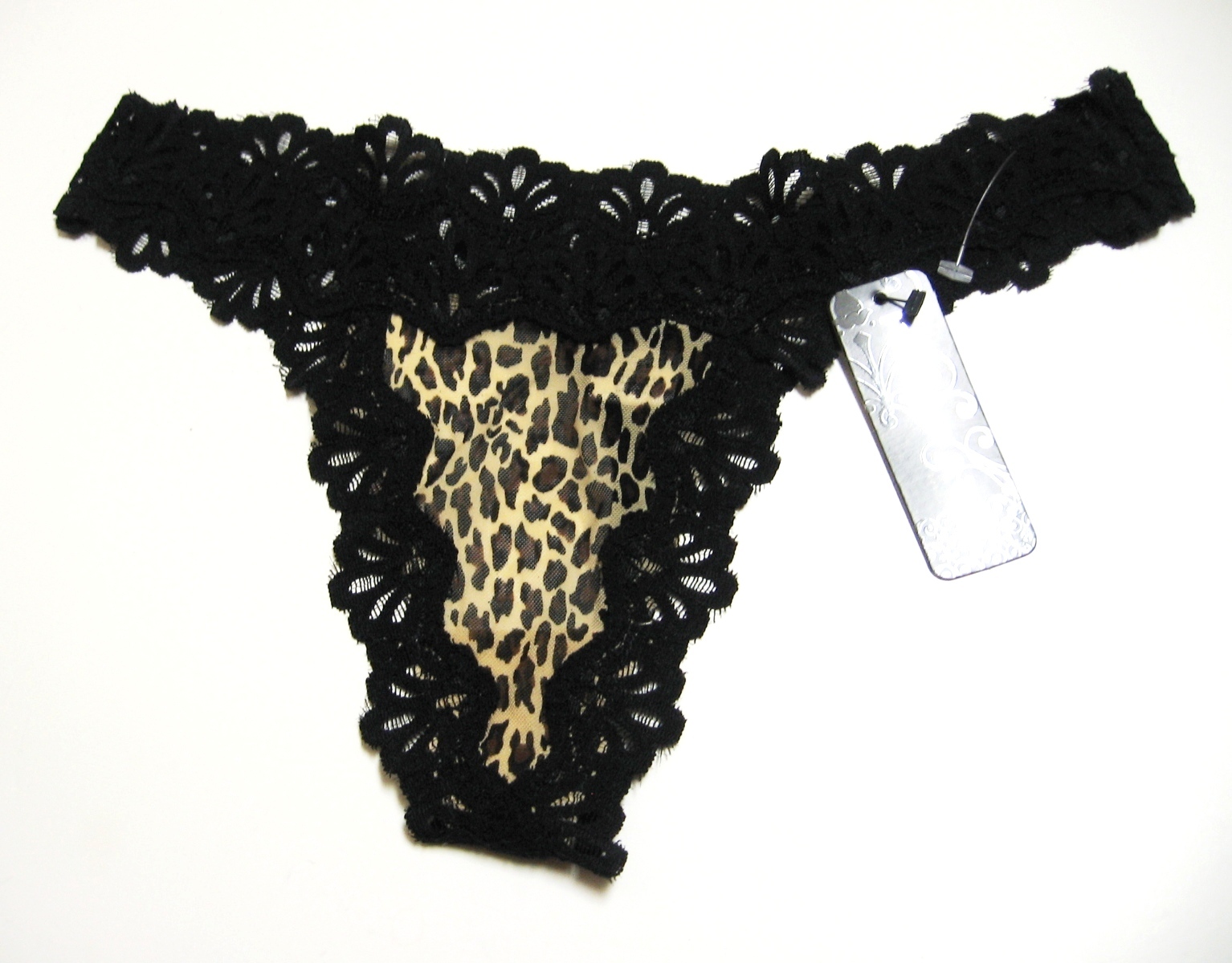 A60T Rampage NEW Women’s Soft Embroidered Lace Openings Animal Prints Mesh Thong