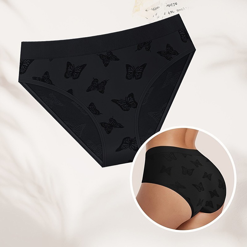 5 Pack Lot Sexy Womens Butterflies Panties Brief Underwear Lingerie Hipster Soft
