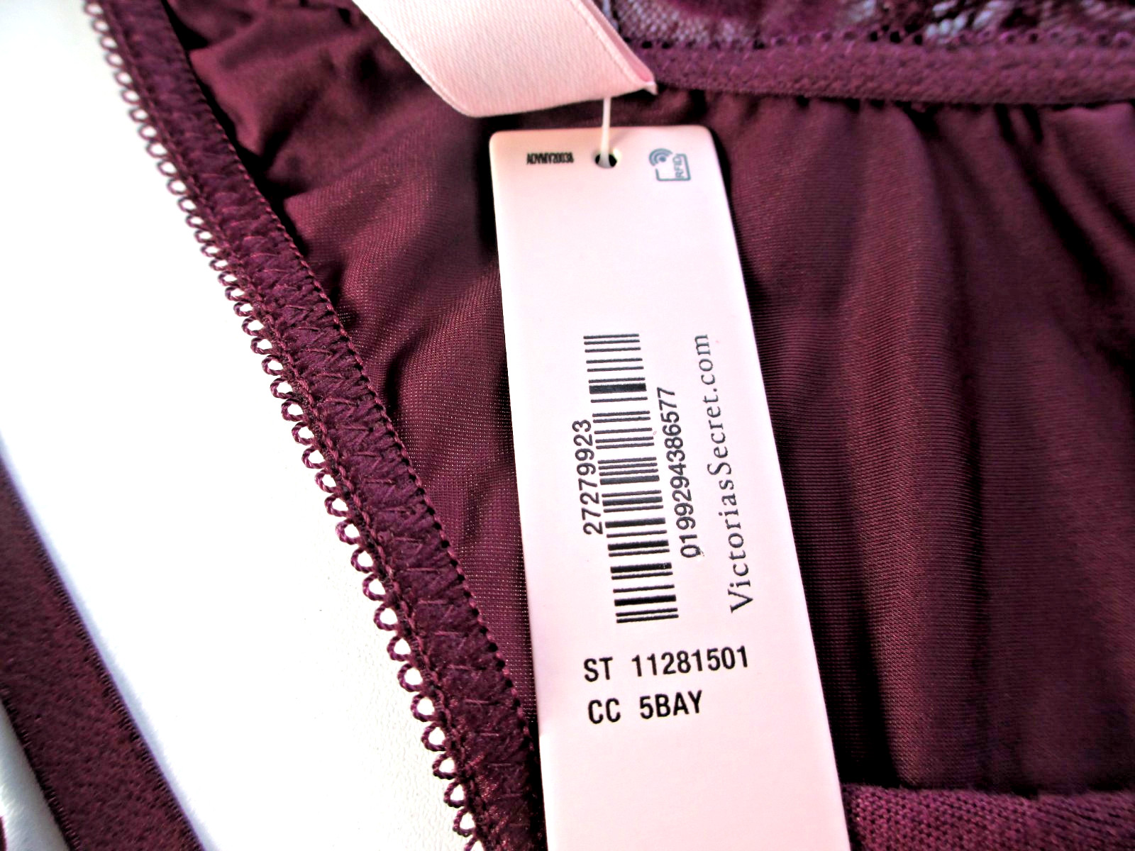 VICTORIA’S SECRET VERY SEXY V-String Thong Panty S M L XL Maroon Cutout Strappy