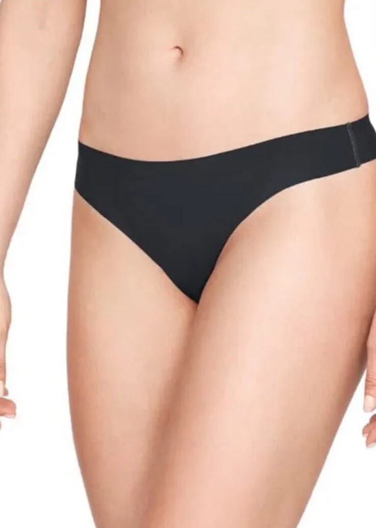 Under Armour Womens Underwear Thongs Underwear 3 Pack – Black/Black/Black XL