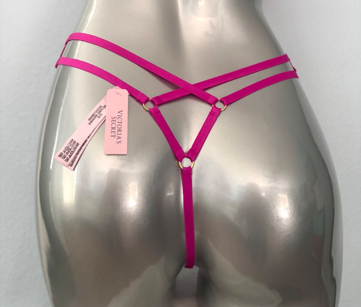 Victoria’s Secret Pink Shine Strap Very Sexy Open V String Panty Large L