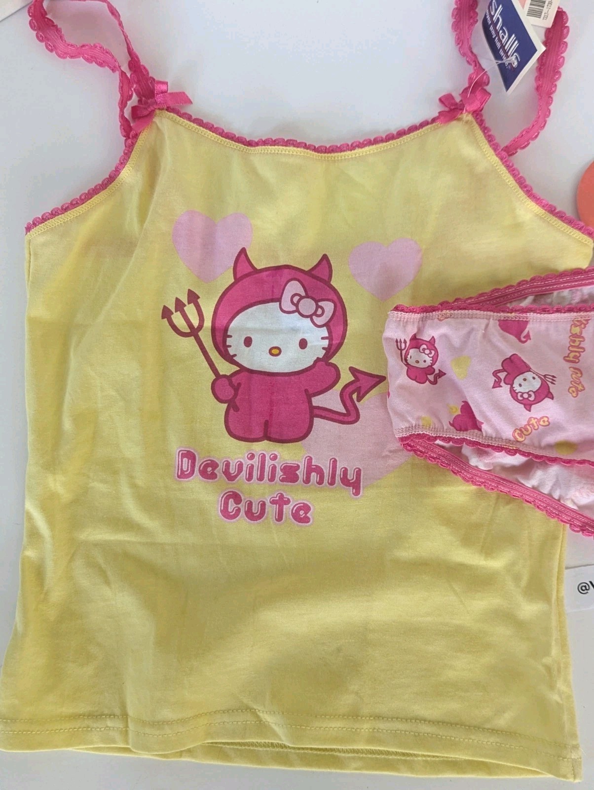 Vintage Y2K Hello Kitty Sanrio Tank Panty Set Devilishly Cute Devil 2005 NWT