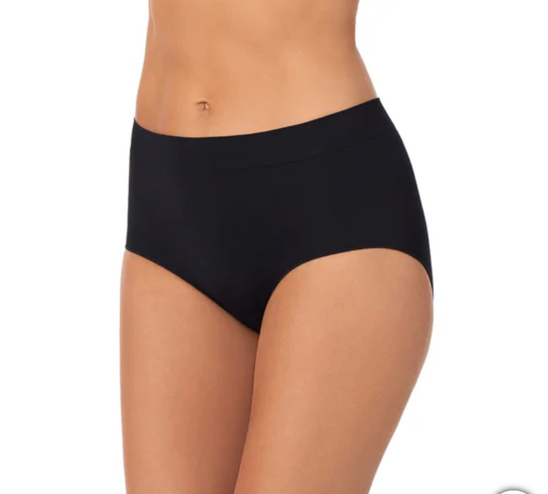 NWOT Black and Nude Seamless Carole Hochman Brief Underwear 3 Pair Size Small