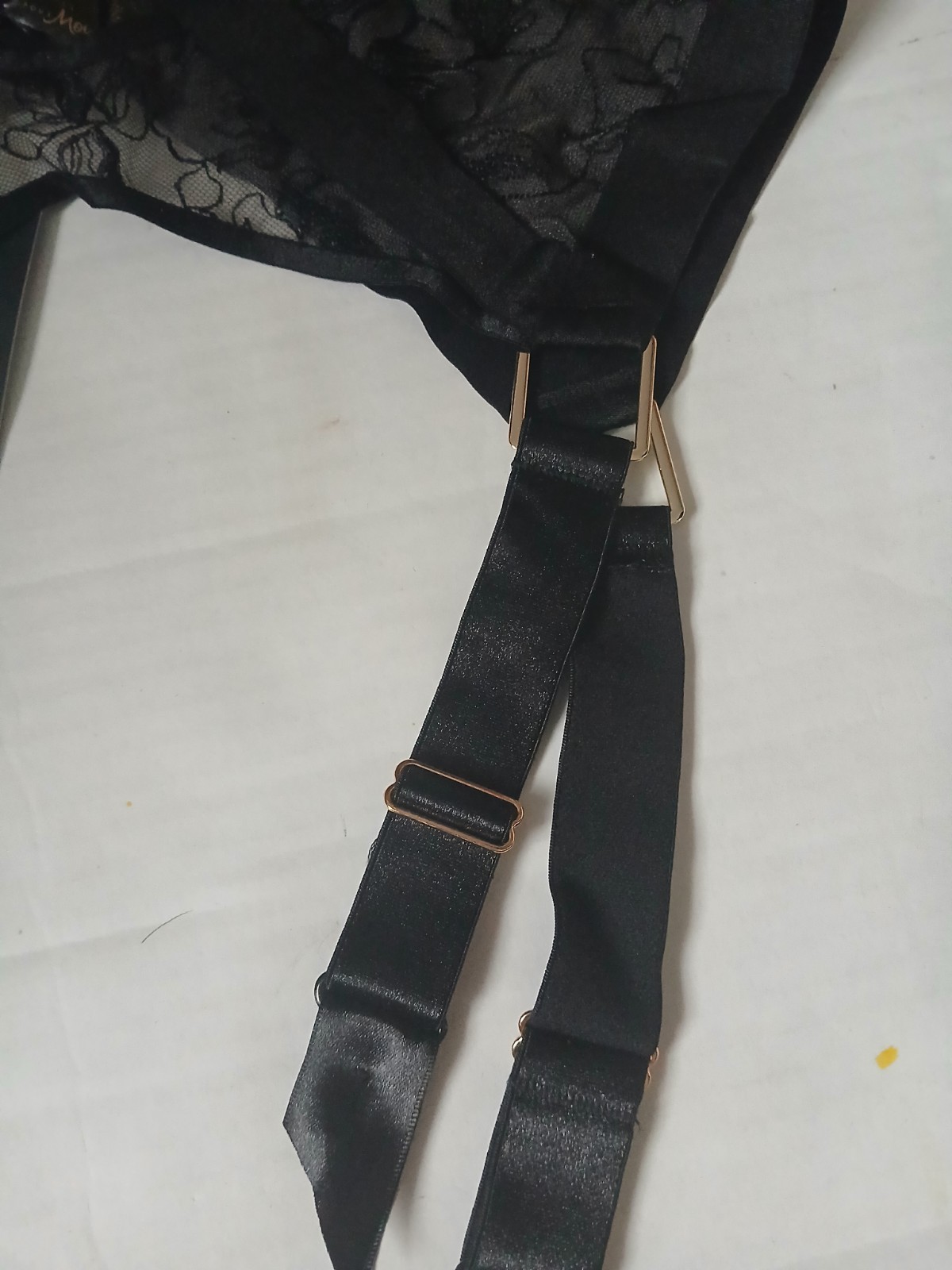 Pour Moi India Embroidery Suspender Black / Cosmetic Freepost 14