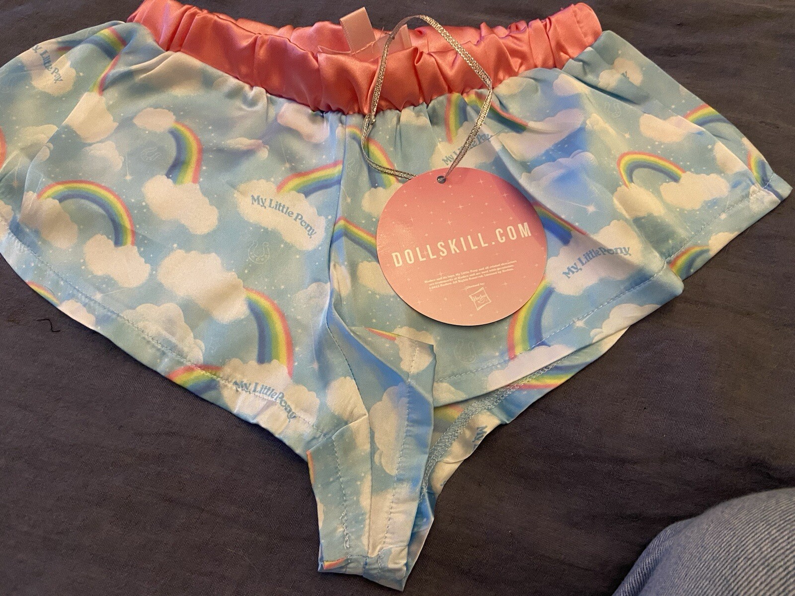 My Little Pony Loose Fit Satin Pj Shorts 2xs New