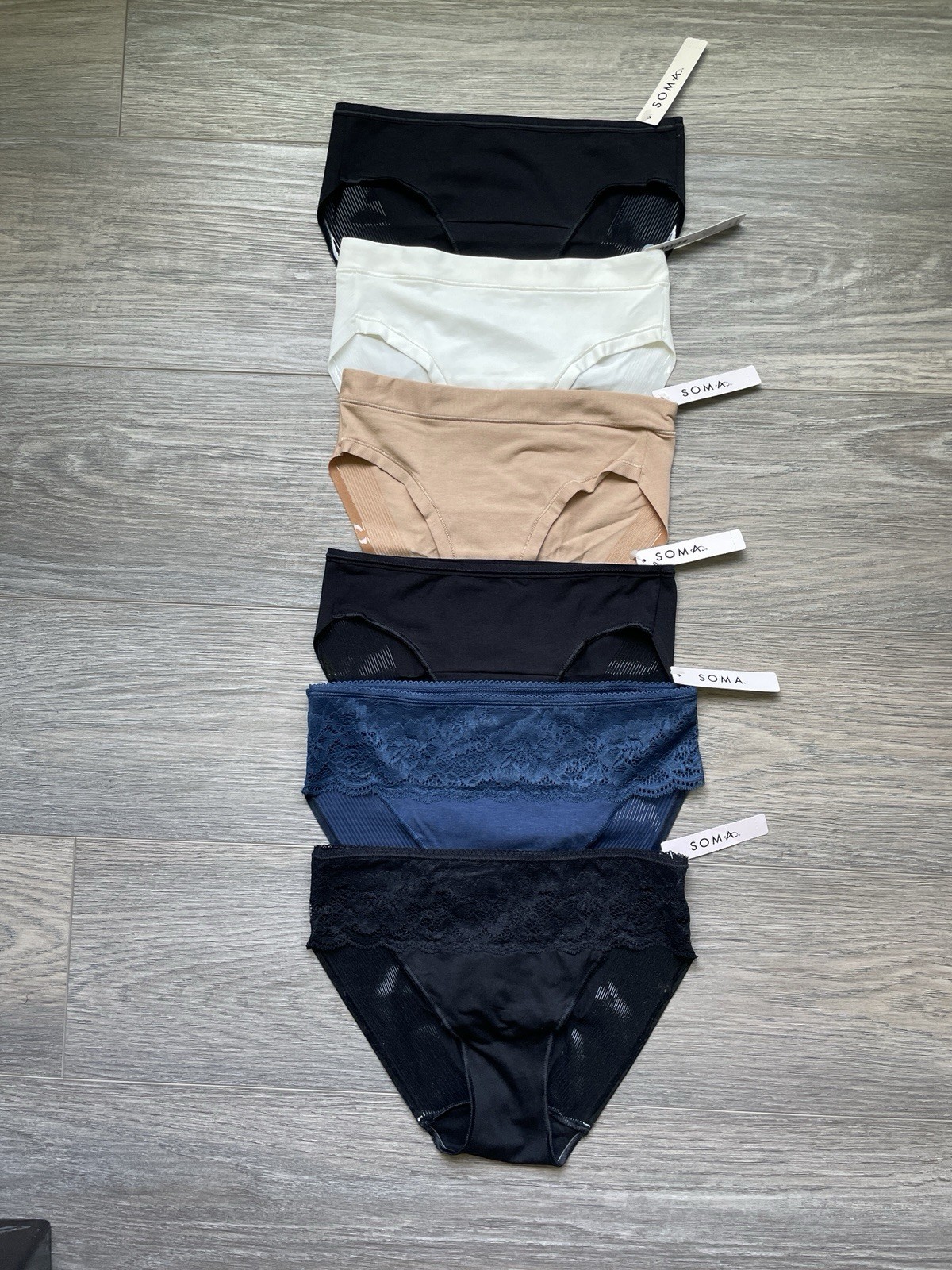 $110 Soma Panty Lot ~6 Pairs ~X-Small~ Vanishing Edge Hipster~ No-show~NWT❤️