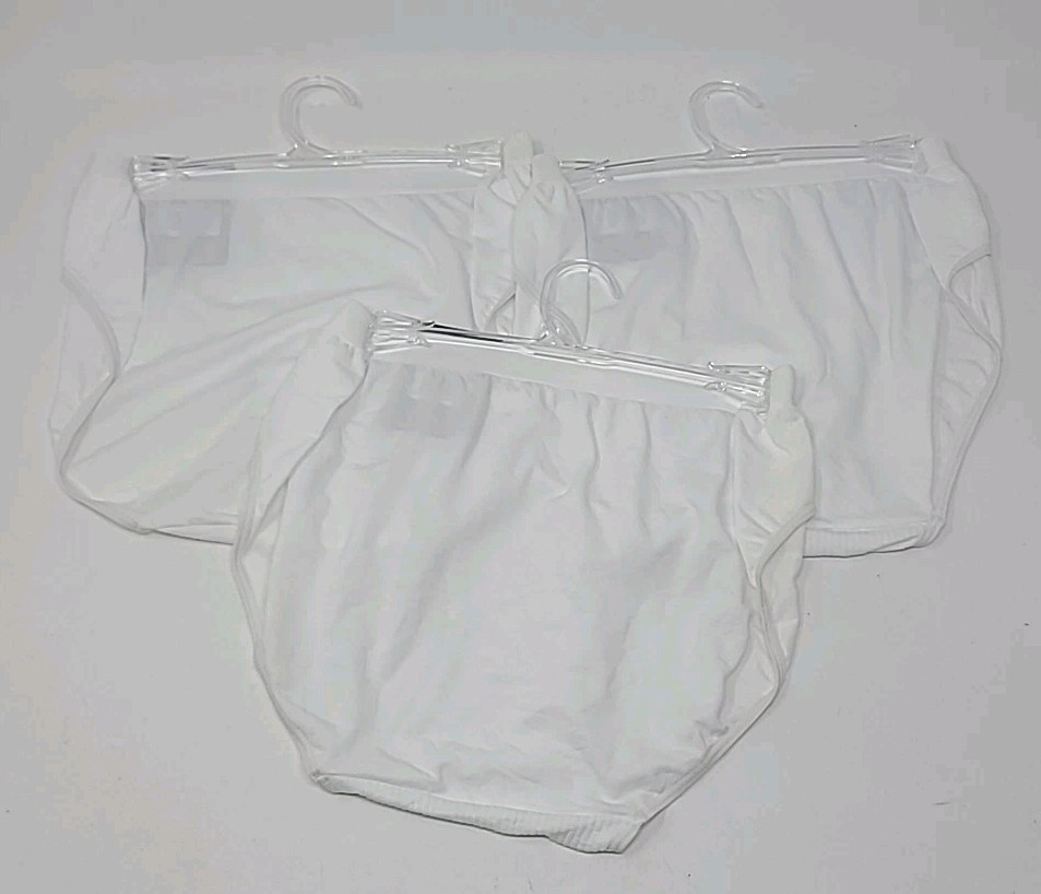 Bali 3 Pairs Hipster Comfort Revolution Seamless Panties 10/11 White 2990 NWT
