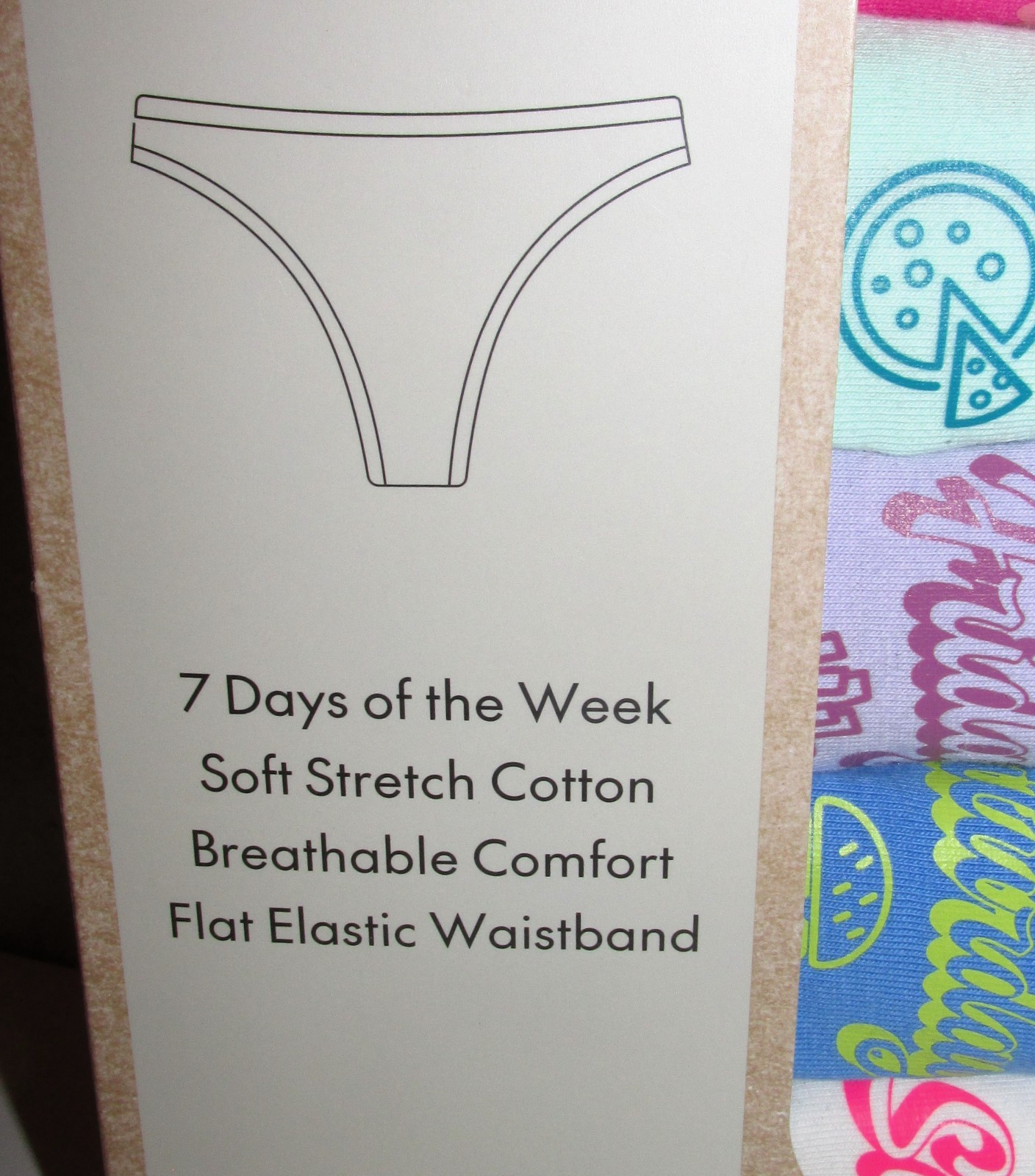 Womens ‘Day of the Week’ 7 Thong Panties – Size 2XL (20) – BRAND NEW W TAGS