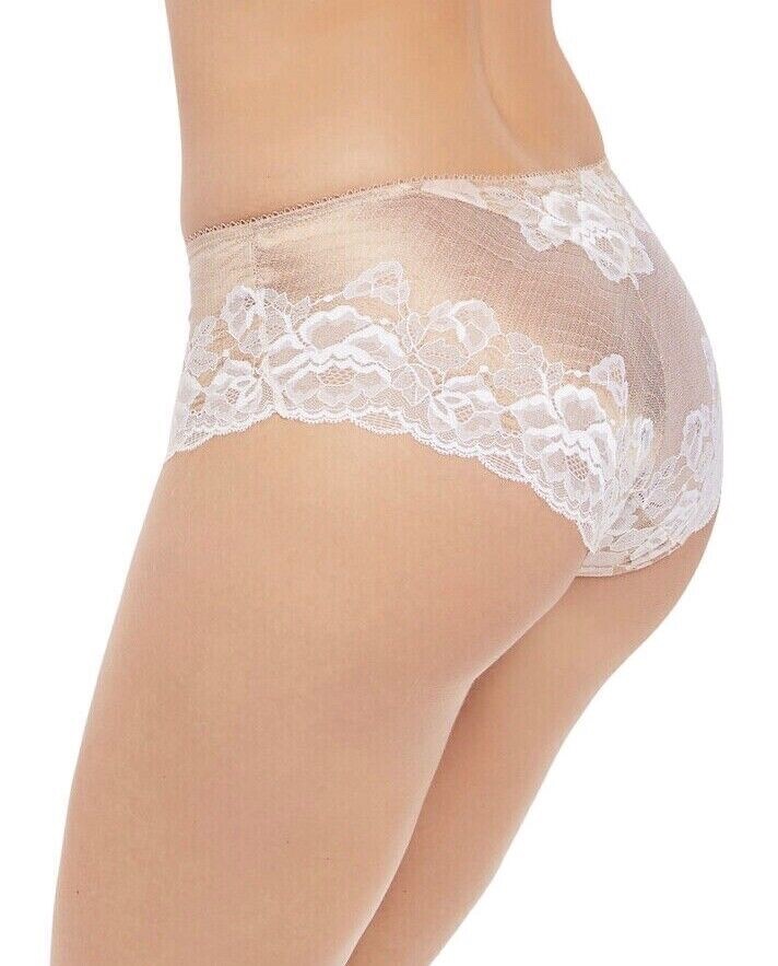 Fantasie Marianna Short Brief Latte Size M 12 14 Beige White Lace Knickers 9206