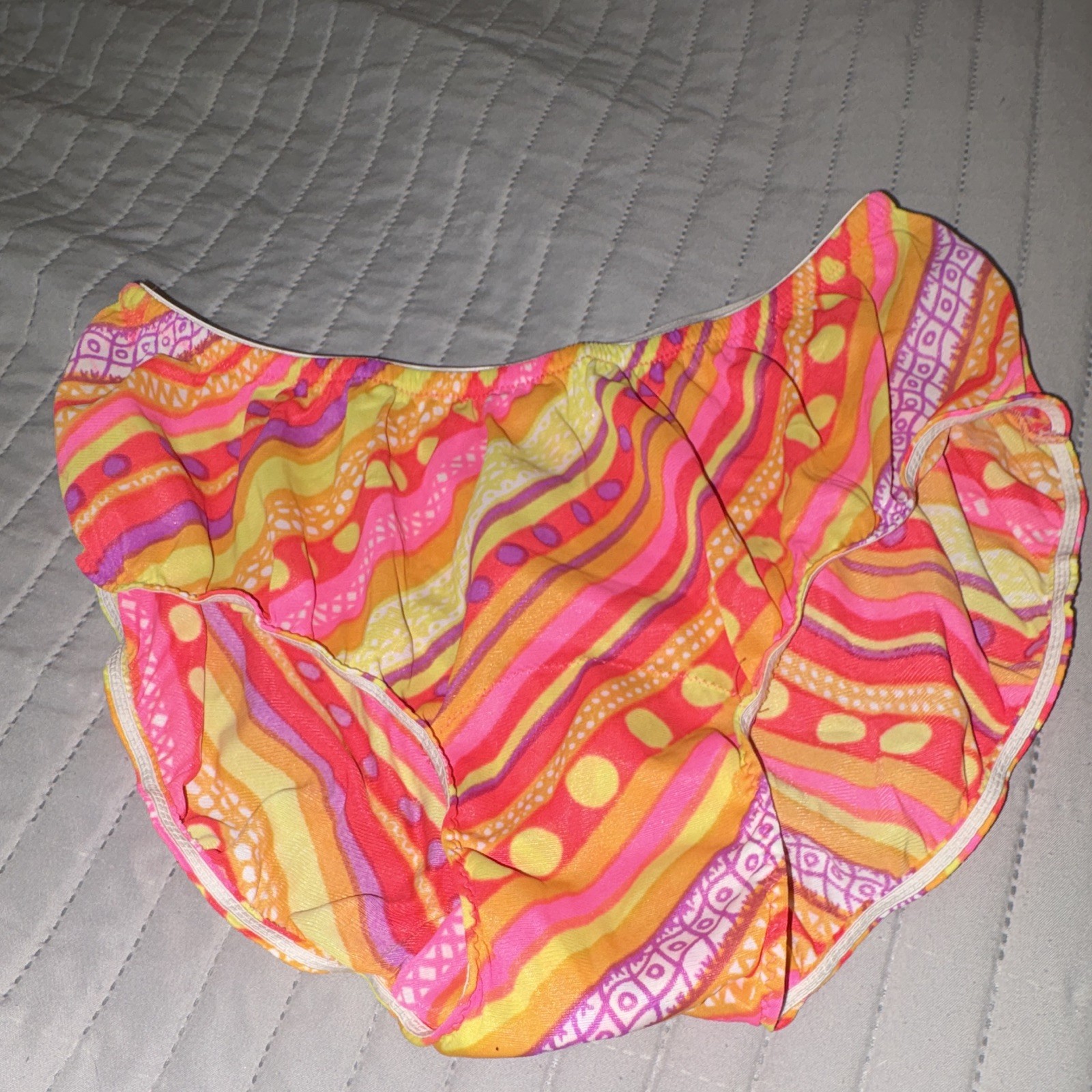 Lorraine Women’s 100% Nylon Panties Size 6 Regular Pink Orange Purple NOS