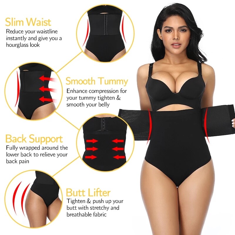 Fajas Colombianas High Waist Shapewear Tummy Control Women Shaper Panties Girdle
