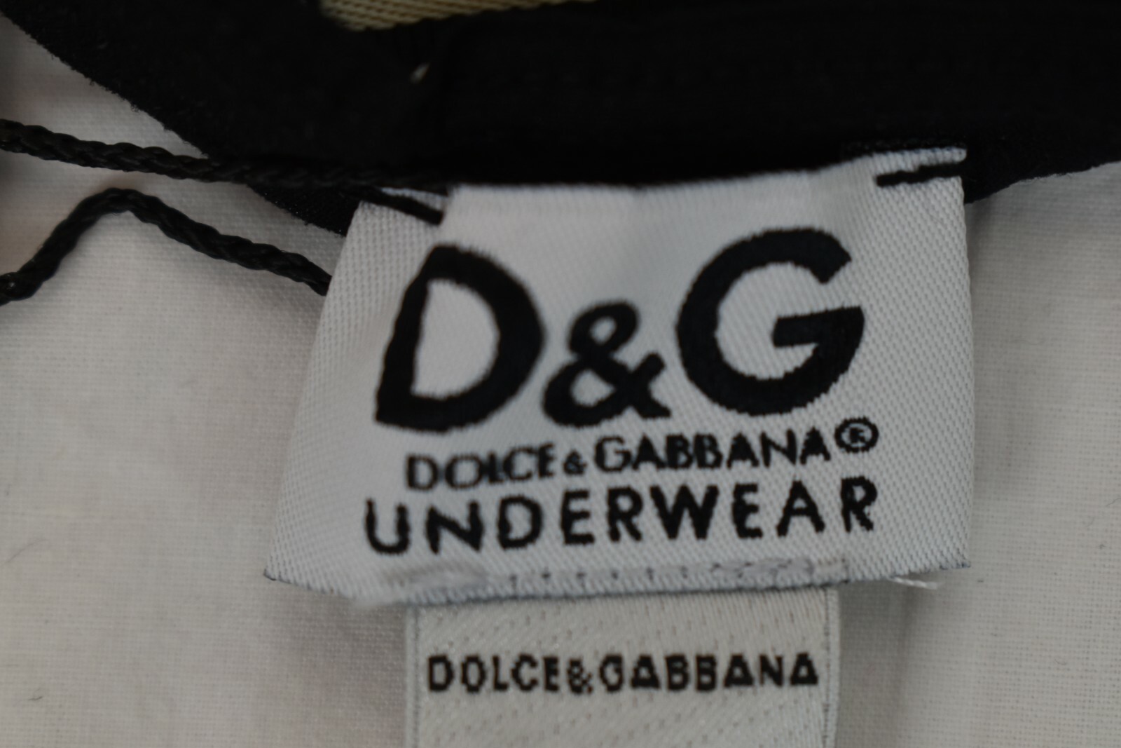 NWT DOLCE GABBANA M51392 BLACK WHITE ZEBRA PRINT LOGO THONG UNDERWEAR S