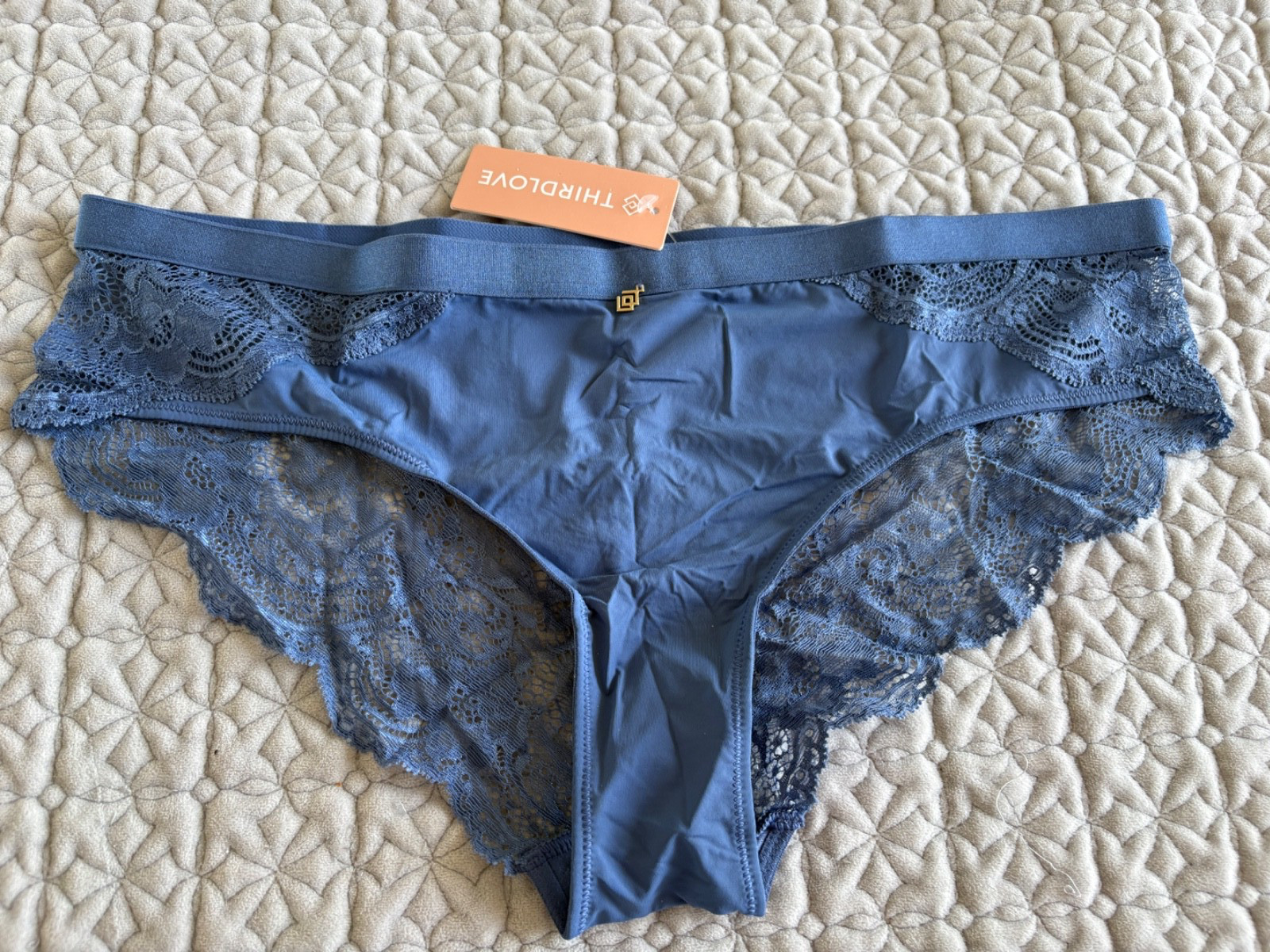 THIRD LOVE CHEEKY LACY PANTY SIZE LARGE NEW WITH TAGS
